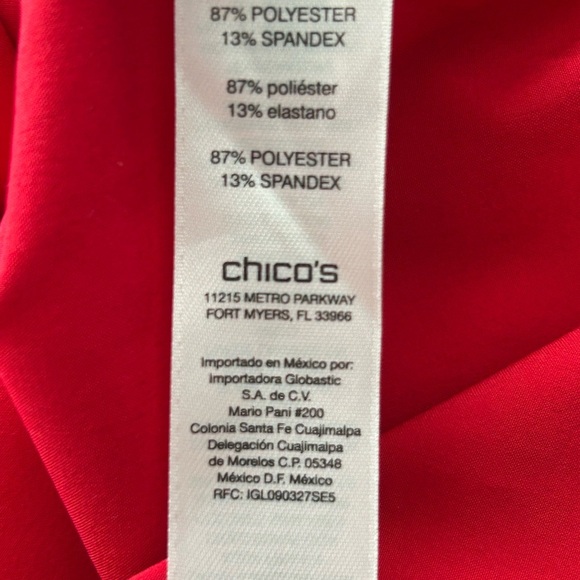 Chicos Red Zenergy Jacket XL Lightweight Travel Workout - Picture 8 of 8